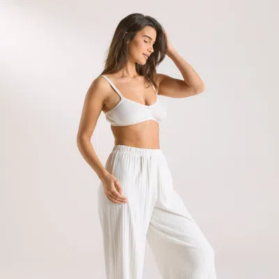 Lounge Pointelle Bralette In White