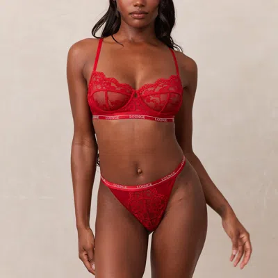 Lounge Blossom Balcony Bra In Red