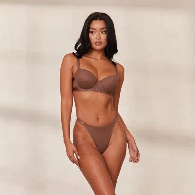 Lounge Smooth Mesh T-shirt Bra In Brown