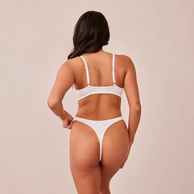 Lounge Ribbed Triangle Bra In White