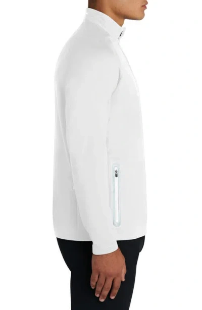 Bugatchi Half Zip Pullover In White