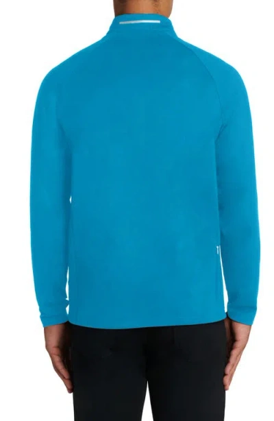 Bugatchi Half Zip Pullover In Blue