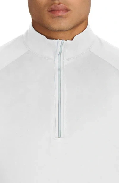 Bugatchi Half Zip Pullover In White