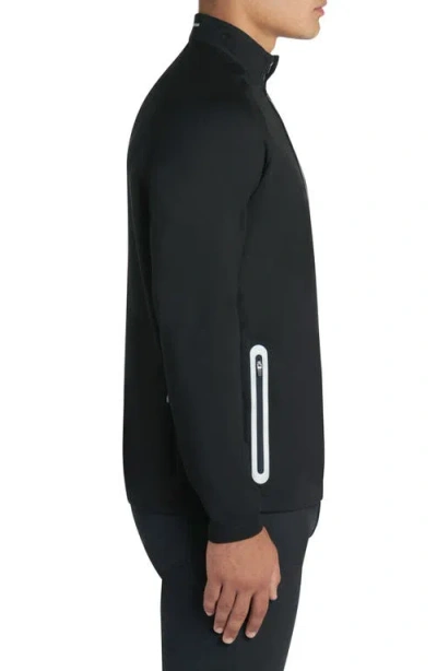 Bugatchi Half Zip Pullover In Black