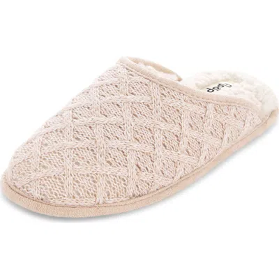 Floopi Isabel Lattice Knit Scuff Slipper In Neutral