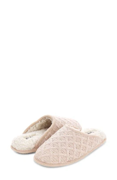 Floopi Isabel Lattice Knit Scuff Slipper In Neutral