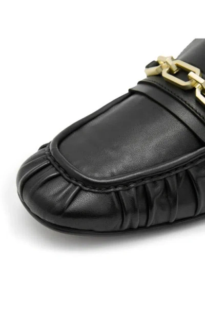 Allsaints Sapphire Chain Loafer In Black