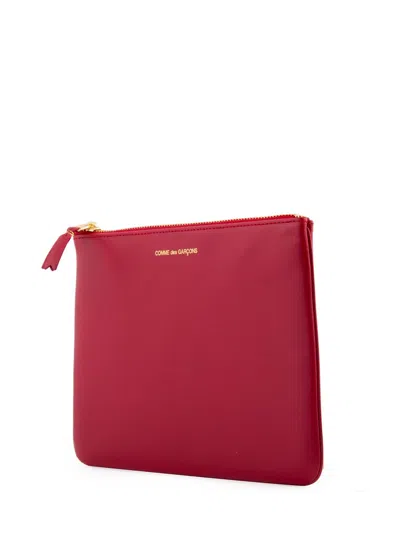 Comme Des Garçons Pouch Zip Classic Line In Red