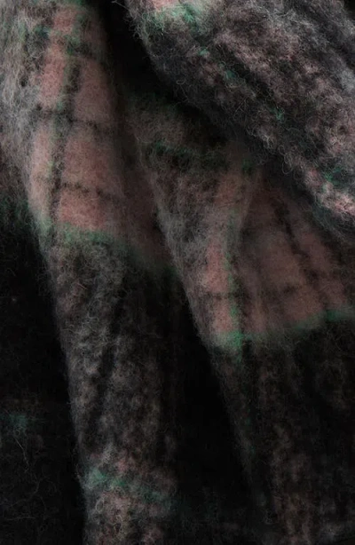 Vince Plaid Alpaca Blend Scarf In Pink