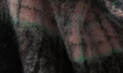 Vince Plaid Alpaca Blend Scarf In Pink