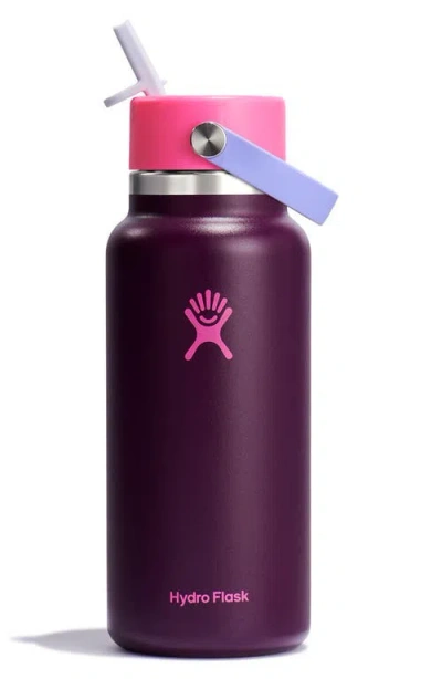 Hydro Flask 32-ounce Wide Mouth Flex Straw Cap Water Bottle In Purple