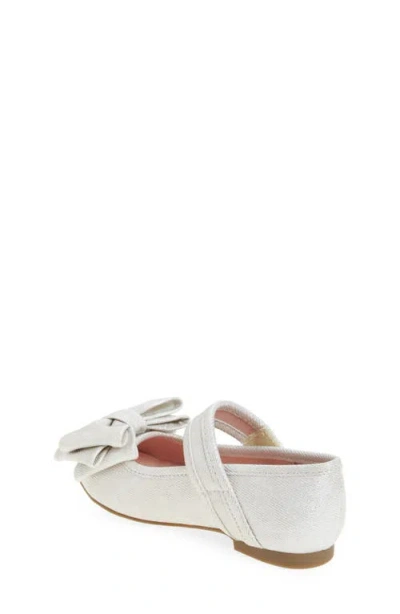 Nordstrom Kids' Blairre Bow Flat In Silver