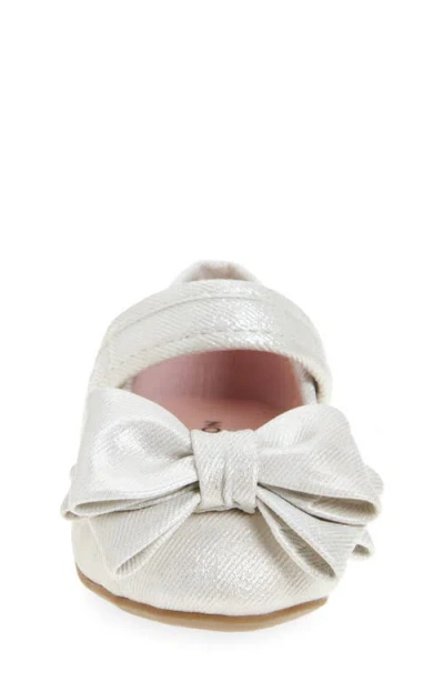 Nordstrom Kids' Blairre Bow Flat In Silver