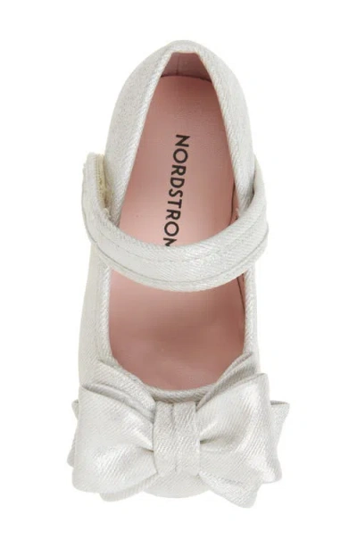 Nordstrom Kids' Blairre Bow Flat In Silver