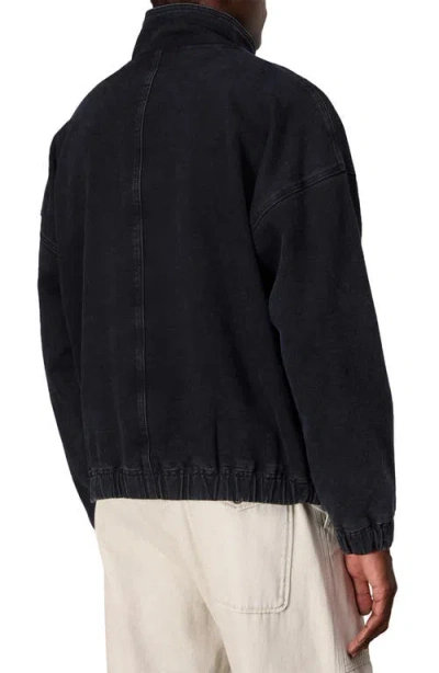 Rag & Bone Stride Denim Track Jacket In Black