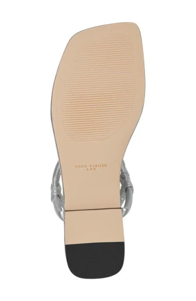 Marc Fisher Ltd Maycee Ankle Strap Sandal In Silver