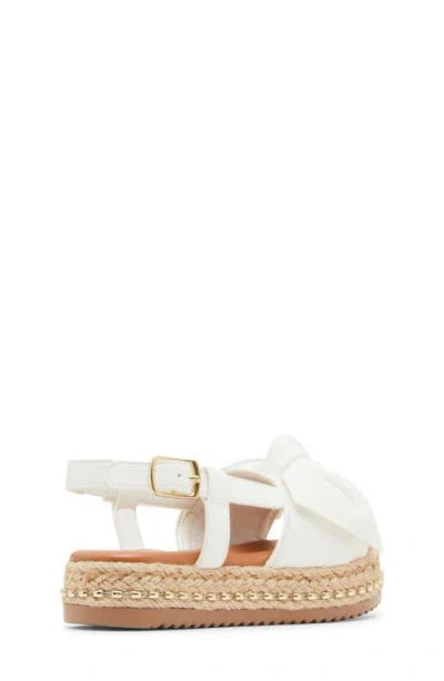 Steve Madden Kid's Joladie Platform Slingback Sandal In White