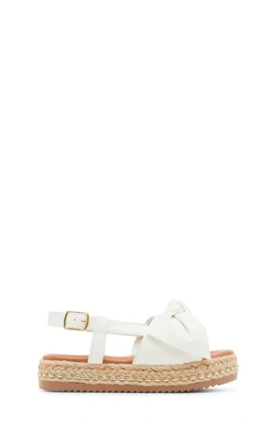 Steve Madden Kid's Joladie Platform Slingback Sandal In White
