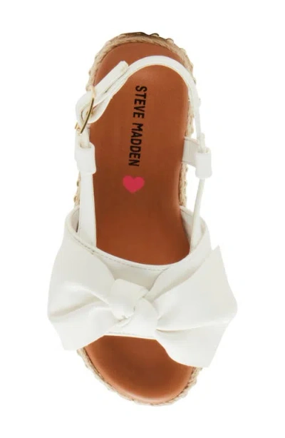 Steve Madden Kid's Joladie Platform Slingback Sandal In White