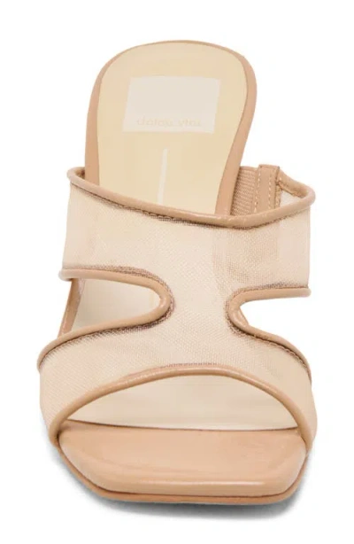 Dolce Vita Gitel Wide Heels Light Tan Mesh In Neutral