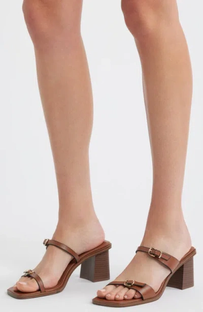 Open Edit Akari Block Heel Sandal In Brown