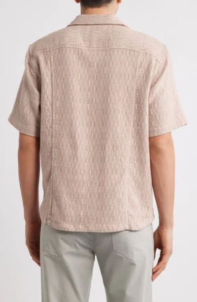Corridor Rainbow Weave Cotton Camp Shirt In Pink