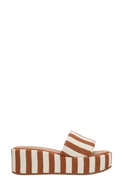 Marc Fisher Ltd Daylin Platform Wedge Slide Sandal In Brown