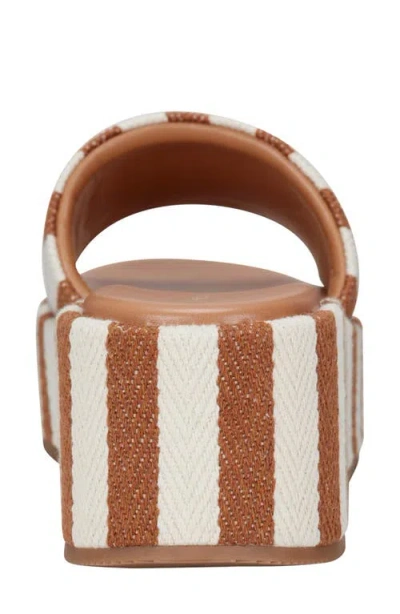 Marc Fisher Ltd Daylin Platform Wedge Slide Sandal In Brown