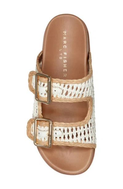 Marc Fisher Ltd Women's Mylan Footbed Sandal In White