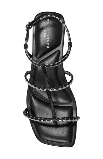 Marc Fisher Ltd Womens Buckle Leather Ankle Strap In Black