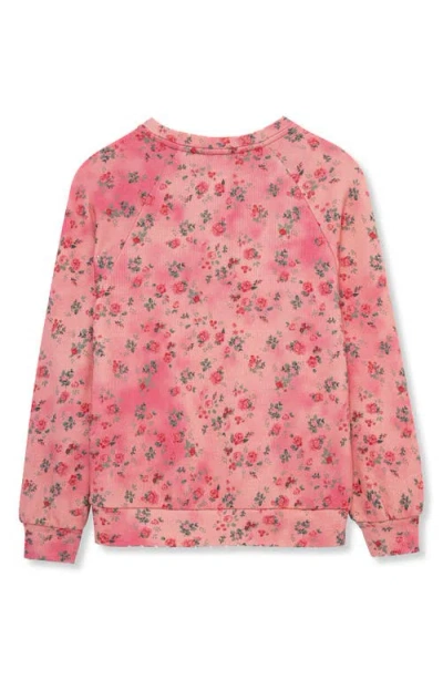Truce Kids' Print Crewneck Sweatshirt In Pink