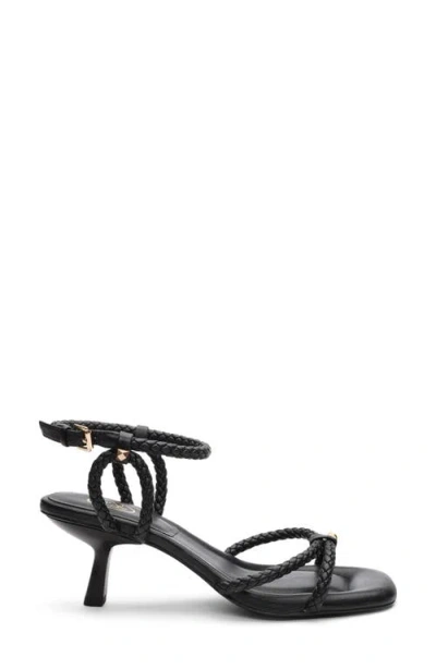Ash Jess Bis Braided Strappy Sandal In Black