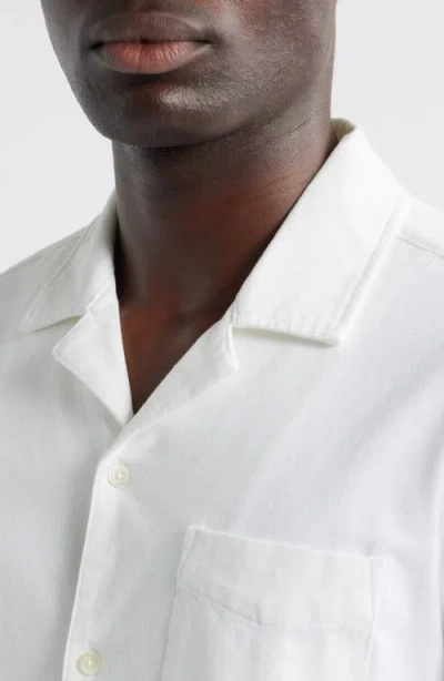 Rails Haney Textured Short Sleeve Cotton Button-up Shirt In White