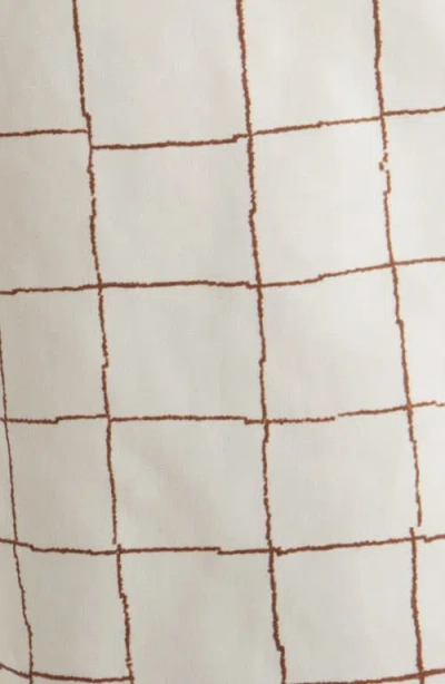 Frame Mens Vintage Check Cotton-blend Shirt Cream Multi Xl In White