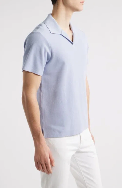 Frame Mens Jacquard Short-sleeve Cotton-jersey Polo Shirt Baby Blue Xl