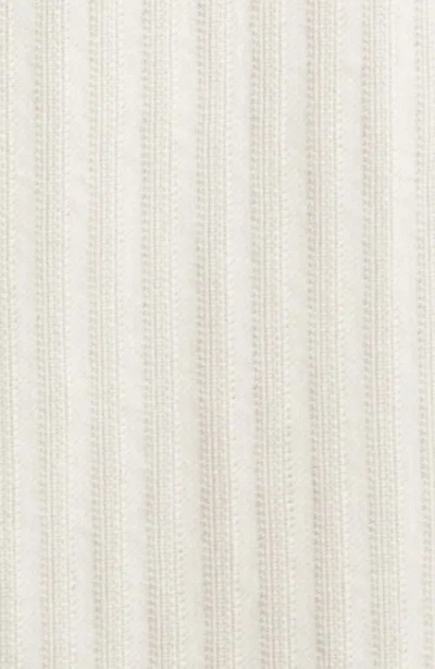 Frame Jacquard Short Sleeve Button Front Shirt In White Sand