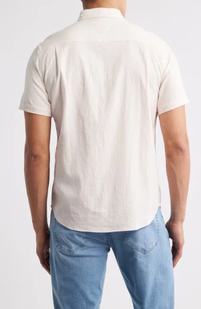 Rails Carson Short Sleeve Stretch Linen Blend Button-up Shirt In White