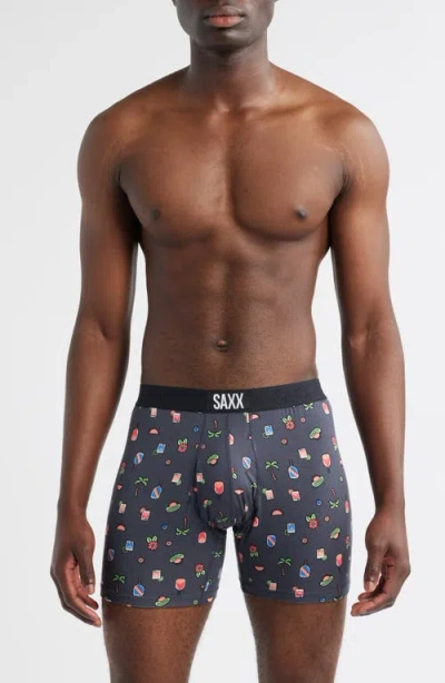 Saxx Assorted 2-pack Ultra Super Soft Boxer Briefs In Black