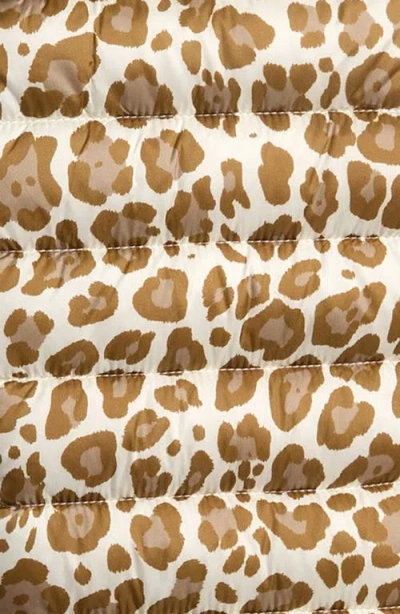 Save The Duck Kids' Leopard Print Hooded Puffer Jacket In Animal Print