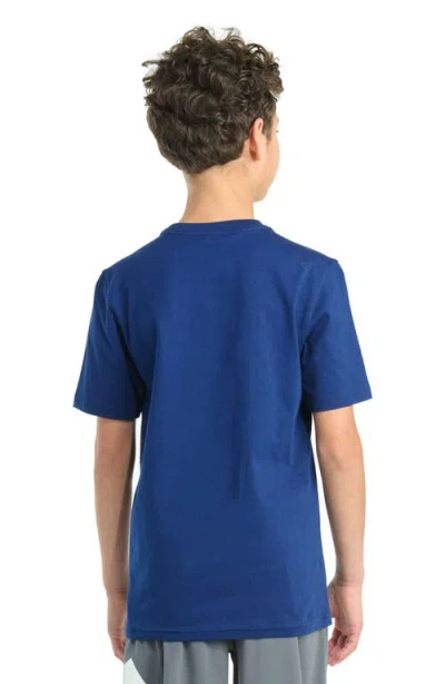 Adidas Originals Big Kid Boys Crew Neck Short Sleeve Regular Fit Graphic T-shirt In Blue