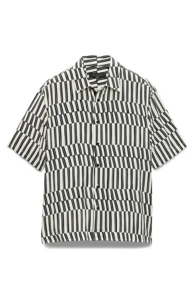 Rag & Bone Dalton Print Short Sleeve Button-up Shirt In Multi