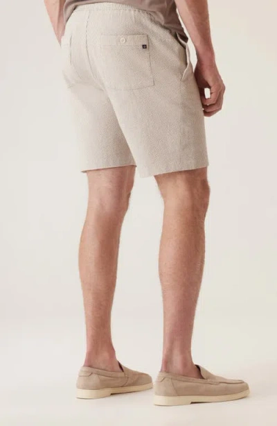 Deke Infinity 360 Supernatural Seersucker Bermuda Shorts In Neutral