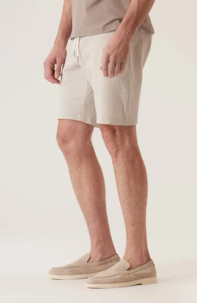 Deke Infinity 360 Supernatural Seersucker Bermuda Shorts In Neutral