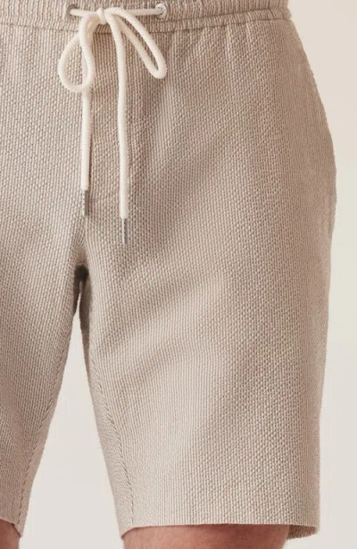 Deke Infinity 360 Supernatural Seersucker Bermuda Shorts In Neutral