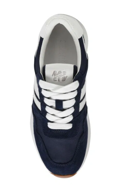 Steve Madden Blume Mixed Media Sneaker In Blue