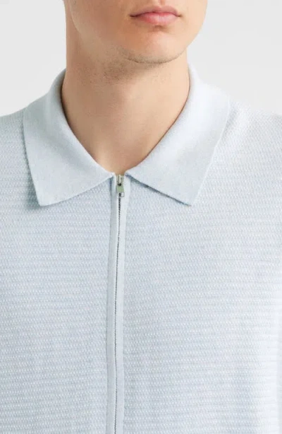 Nn07 Gustav 6686 Short Sleeve Full Zip Cardigan In Blue