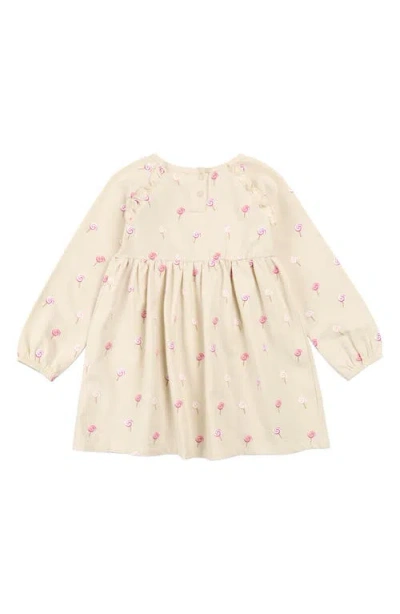 Miles The Label Kids' Long Sleeve Ruffle Dress In Pink