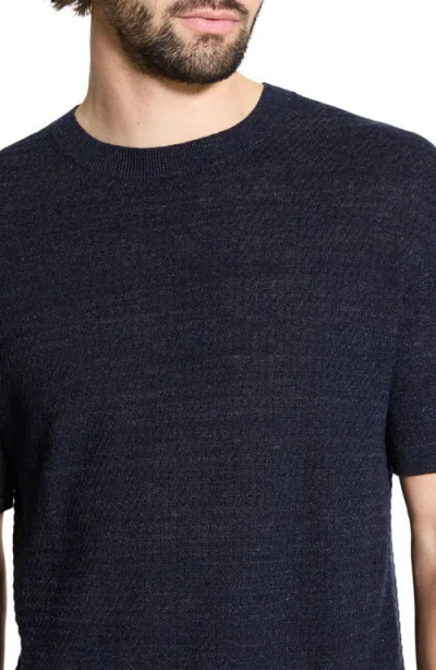 Theory Kolben Linen Tee In Blue