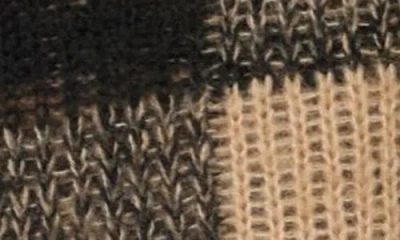 Blu Pepper Colorblock Check Sweater In Brown