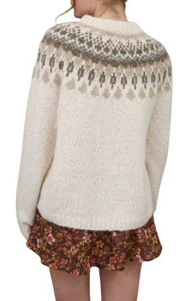 Blu Pepper Fair Isle Sweater In Multi
